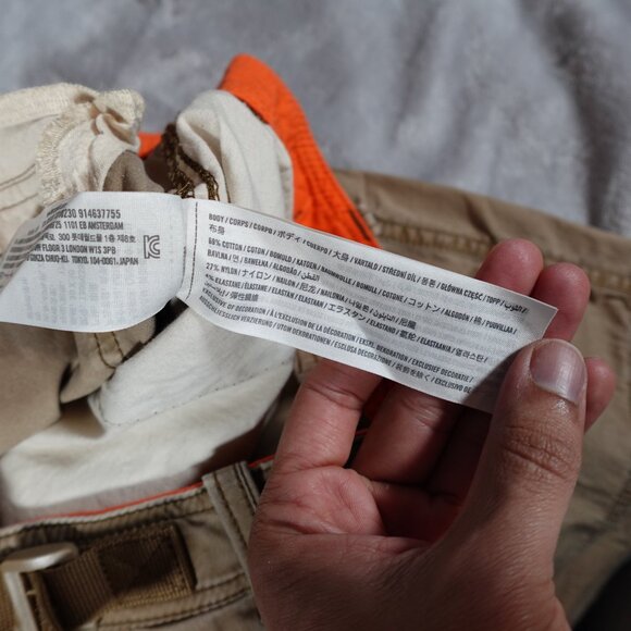 Abercrombie And Fitch Stretch Cargo Pants Mens 30x30 (Fits 30x27) Lightweight - Picture 5 of 11